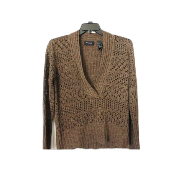 Light Weight Brown Light weight sweater by Axcess Size XL no flaws ramie blend - Picture 1 of 9